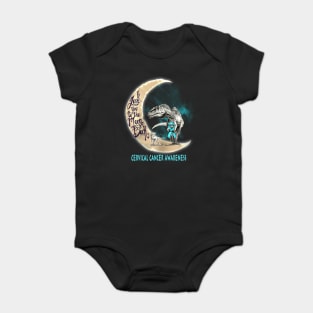 cervical cancer dinosaur moon Baby Bodysuit